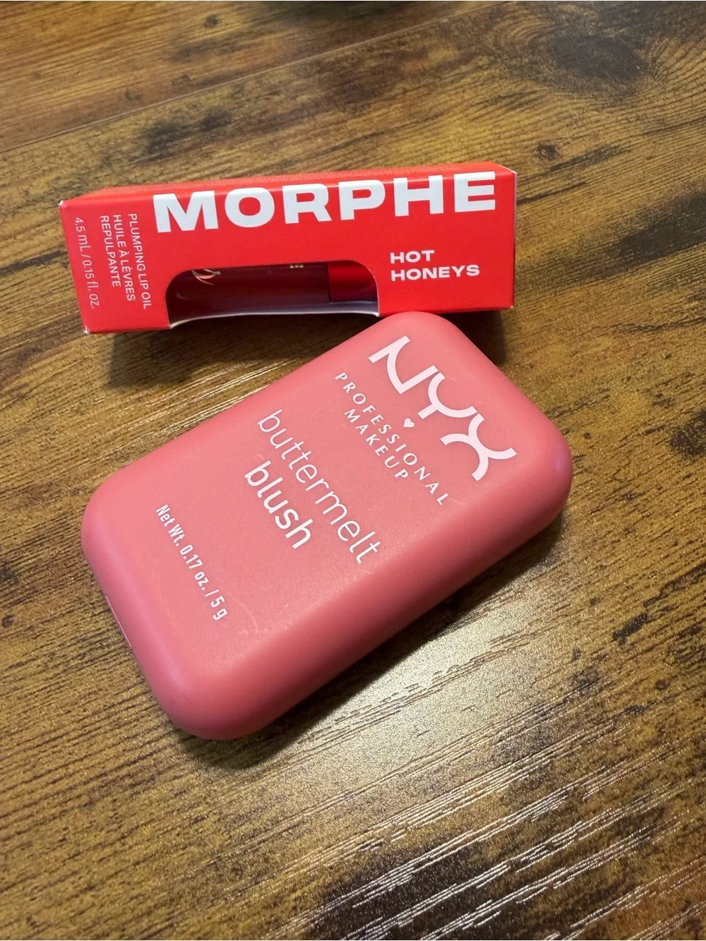 NYX Buttermelt Blush & Morphe Lip Oil Duo — Warm Raspberry Pink